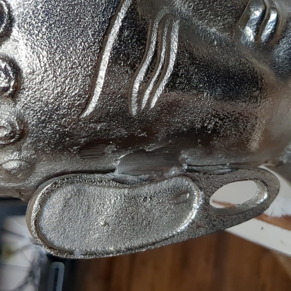 🩶Silver Metal Buddha Head Decor - Picture 7 of 13